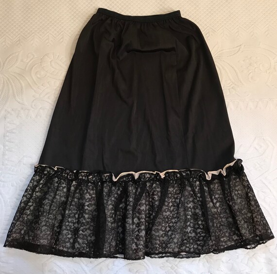 half slip . black lace half slip . black half slip