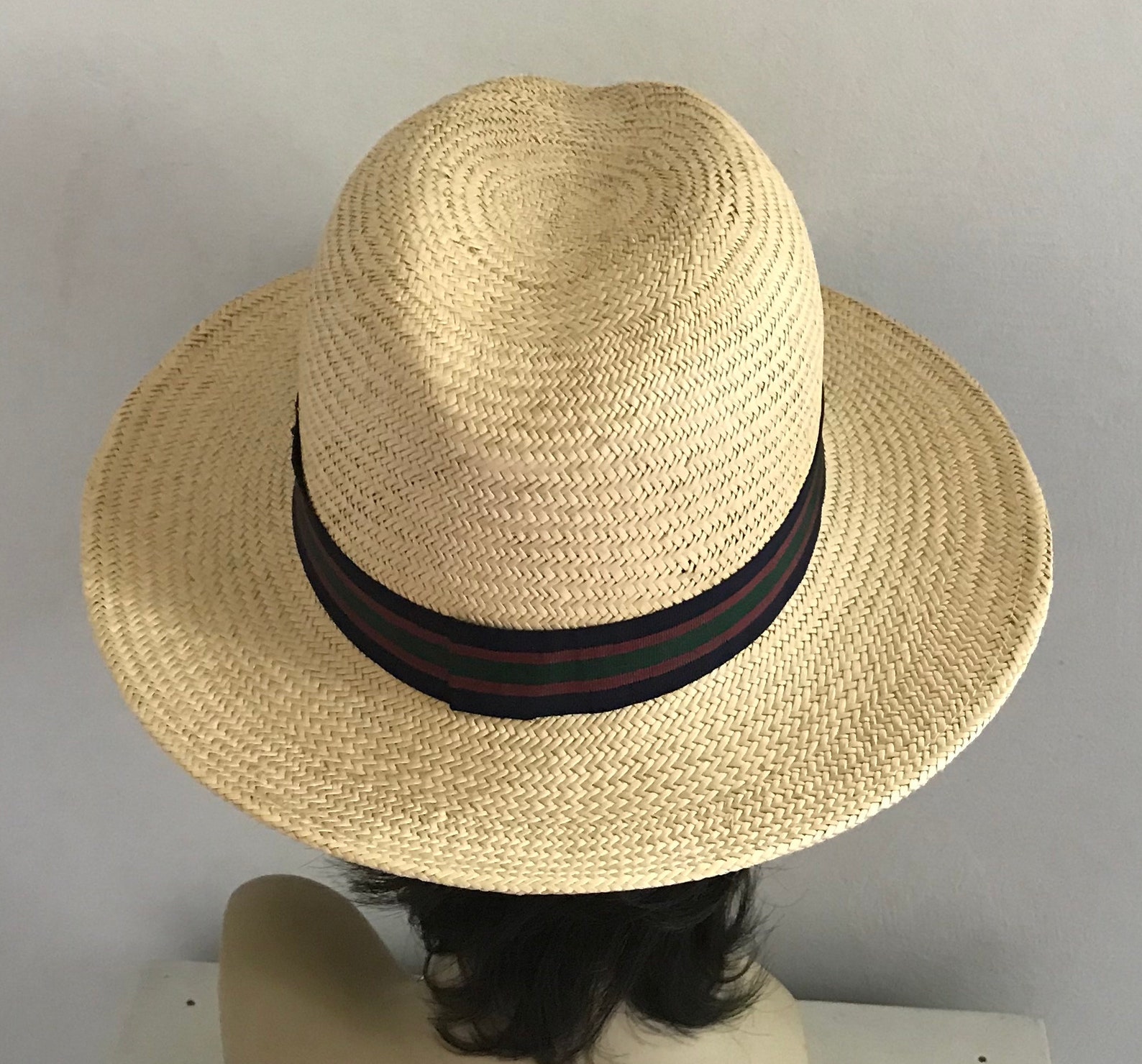 Tan straw hat . wide rimmed straw hat . straw hat | Etsy