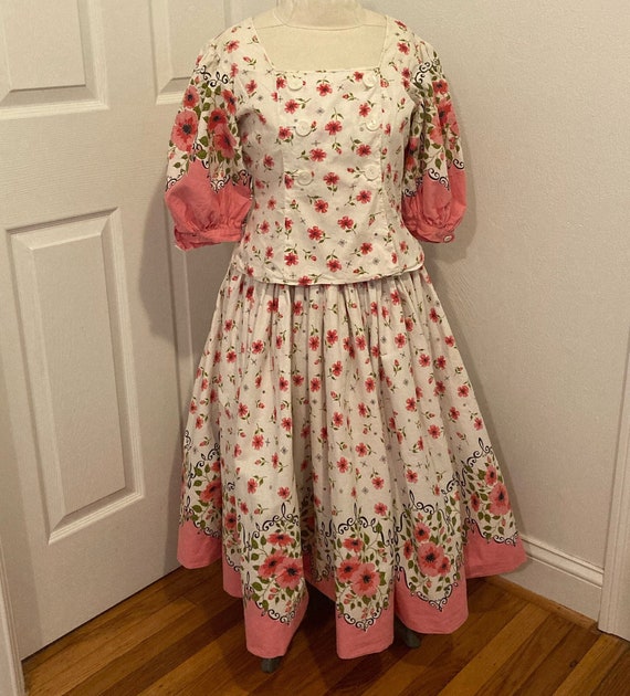 50s dress. 2 piece dress . bespoke dress . circle… - image 1