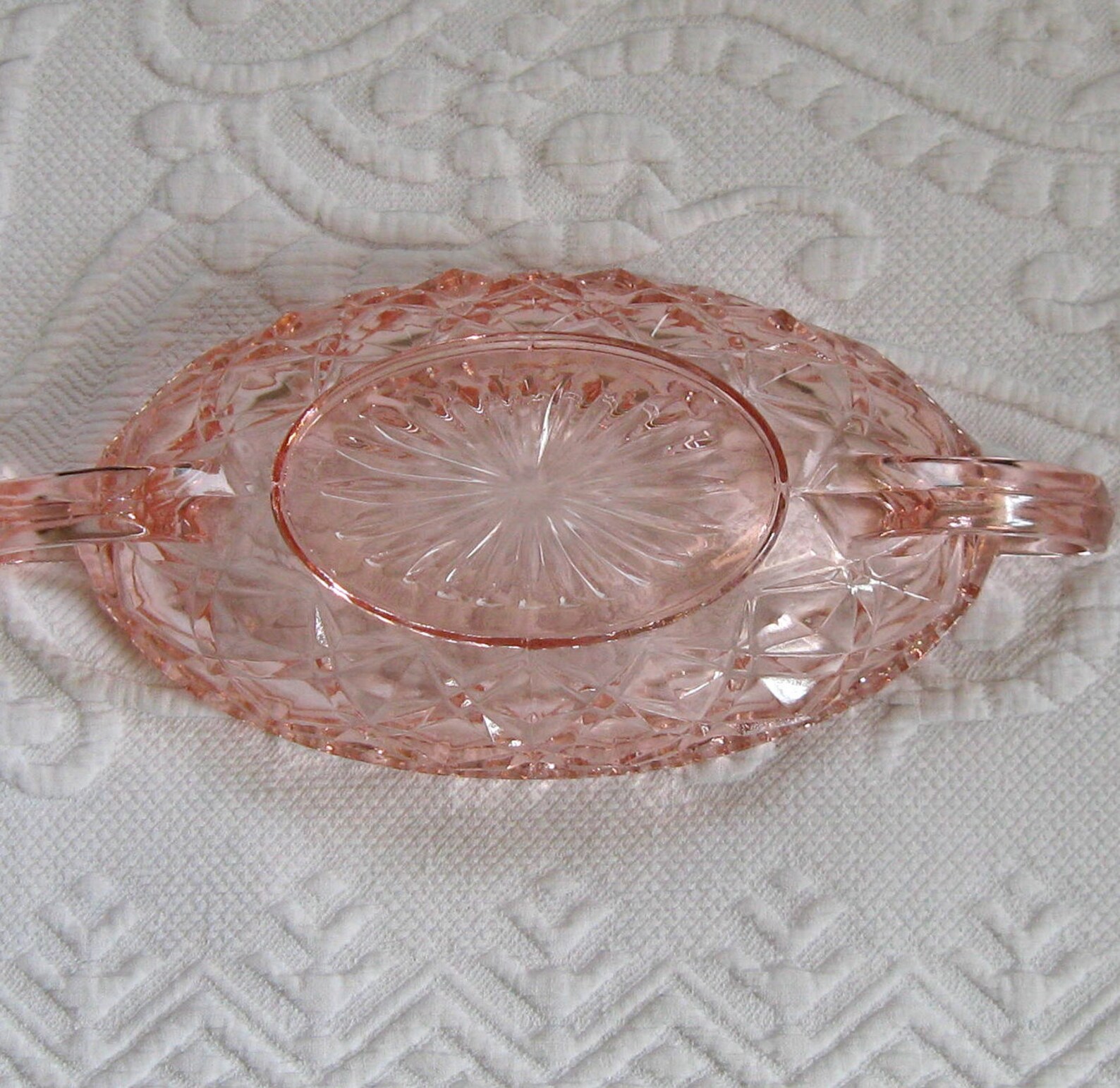 Vintage Pink Depression Glass CANDY DISH 1930s Etsy