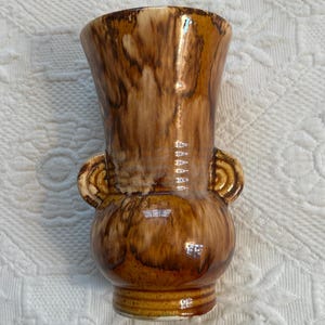 McCoy 1930s brush onyx art deco vase , vintage pottery