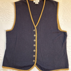 vintage Christian Dior knitted rayon vest . classic vest . Christian Dior