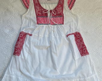 Túnica de verano vintage bordada. Boho Anthropologie