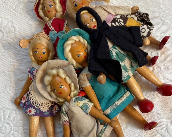 6 Wood Dolls From Poland . Alvard Doll . Doll Polish Wooden Doll . Doll ...