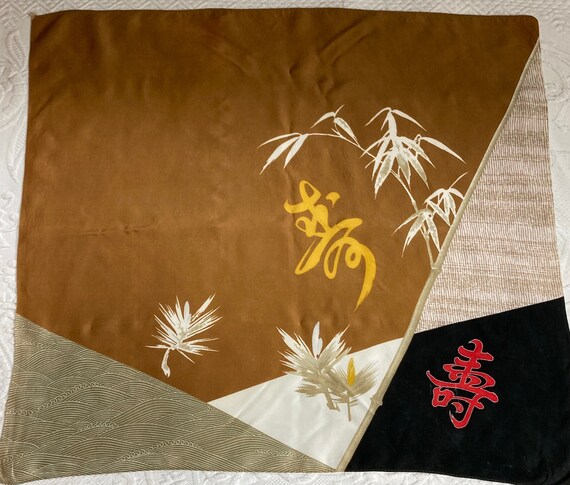 japanese silk scarf . 40s silk scarf . bamboo sca… - image 3