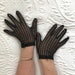 short black gloves . black nylon gloves . black lace gloves