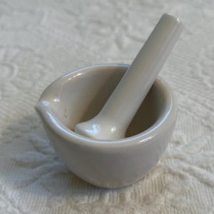 ヴィンテージ 1920年代 Coors USA Apothecary 磁器製 乳鉢と乳棒セット 522000 E 21