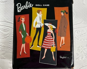 Original Black Barbie Doll Case, Ponytail . barbie suitcase. barbie wardrobe 1961