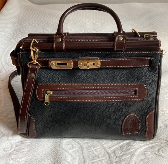 talabarteria satchel bag . black and brown . Braz… - image 1