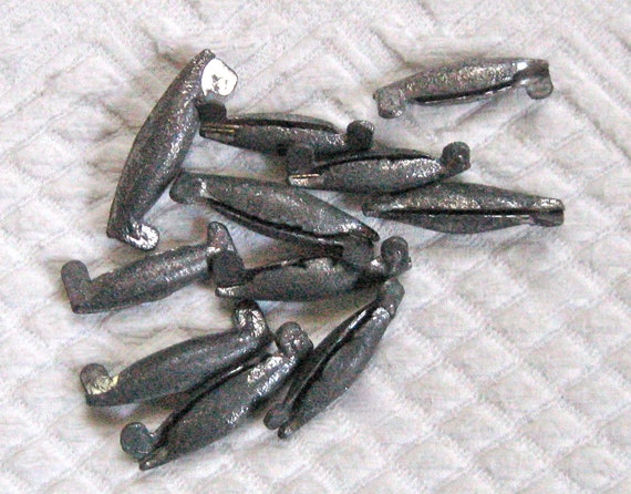 lead fishing sinkers . 11 Vintage Lead Fishing Weights . | Etsy