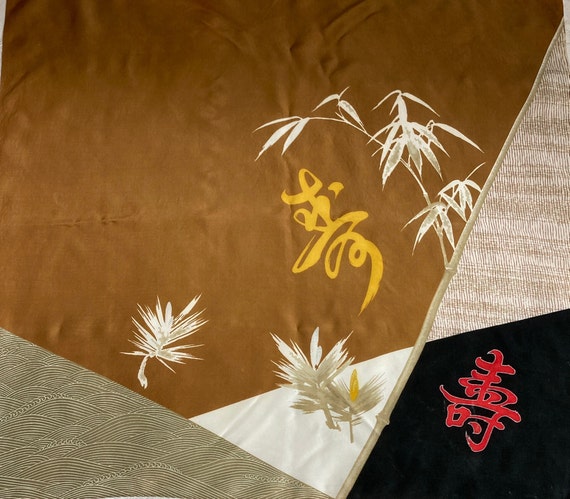 japanese silk scarf . 40s silk scarf . bamboo sca… - image 5