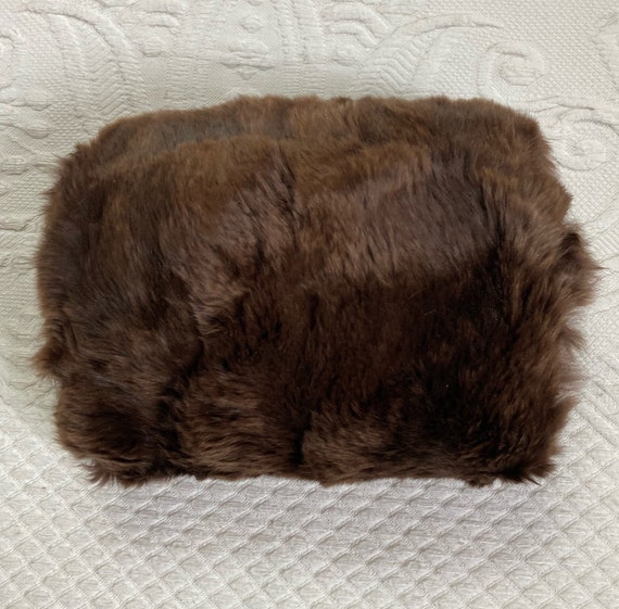 Girls fur muff . 40s child fur muff . rabbit fur … - image 1