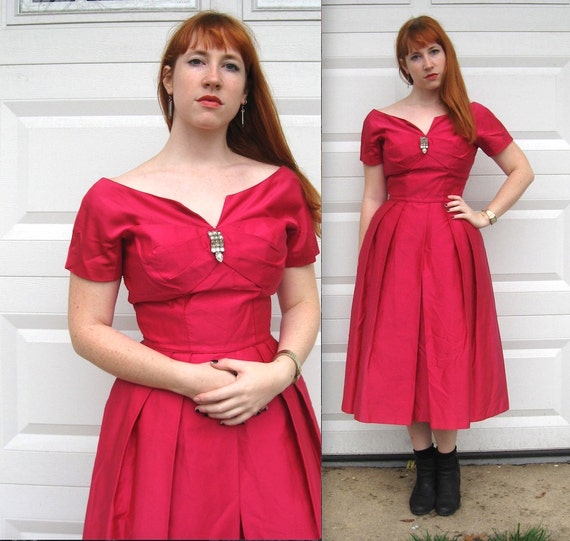 cocktail dress . satin cocktail dress . magenta co