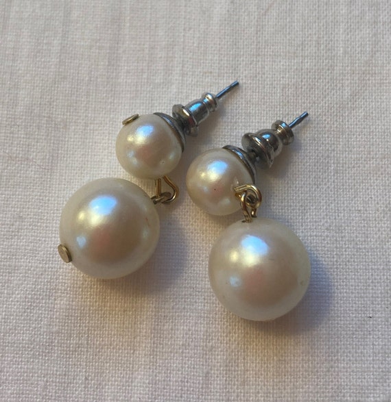 genuine dangling post pearl earrings . Dangling Pe