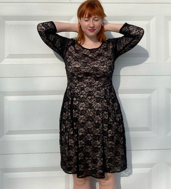 black lace dress . Betsy Johnson dress . vintage … - image 1