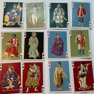 vintage Cards Game . Far East  . Heraclio Fournier  . Poker Rummy Vintage Playing Cards . made in Spain