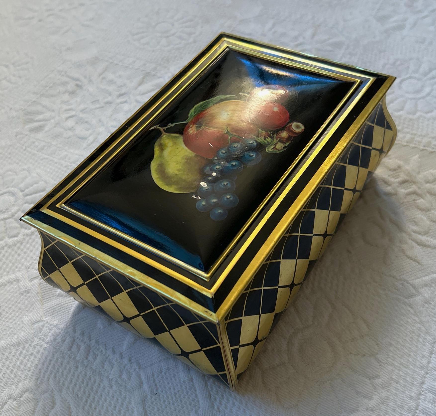 Vintage Candy Tin : Storck Hinged Tin, Fruit Design - Etsy
