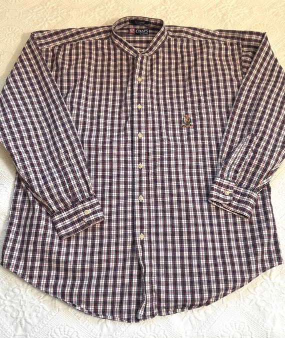 Chaps Ralph Lauren button down . collarless - image 1