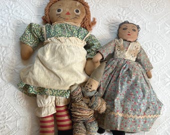 ヴィンテージ ラガディ・アン人形セット：1950年代の手作り装飾 - Etsy