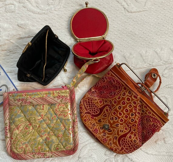 coin purses . coin purse . lot of 4 . 4 vintage c… - image 2