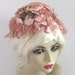 pink petal head . pink blossom hat . pink floral hat