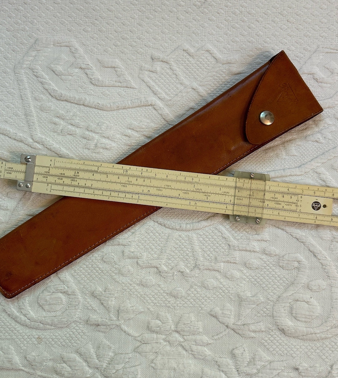 Slide Ruler in Leather Sheath . VTG Pickett 902-T Trig Slide Rule Slide ...