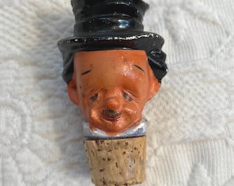 Tapón de botella de cerámica vintage. Artículos de bar MC.