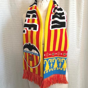 Vintage Soccer Team Scarf . Valencia C.F Sports Scarf - Etsy