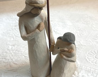 vintage Willow Tree nativity:Susan Lordi for Demdaco, Maria and Joseph 1999