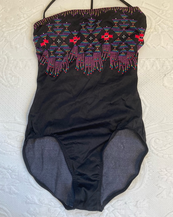 vintage bathing suit . 70s bathing suit . XS Gem