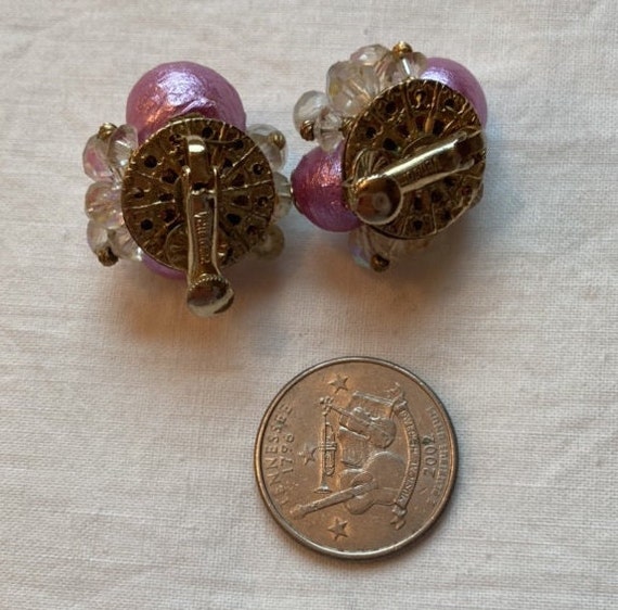 Vendome clip on earrings . Vendome . pink earrings - image 2