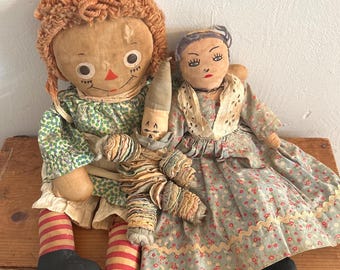 ヴィンテージ ラガディ・アン人形セット：1950年代の手作り装飾 - Etsy