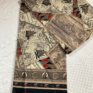 gentleman scarf . map scarf . Mackintosh new england . historical map scarf