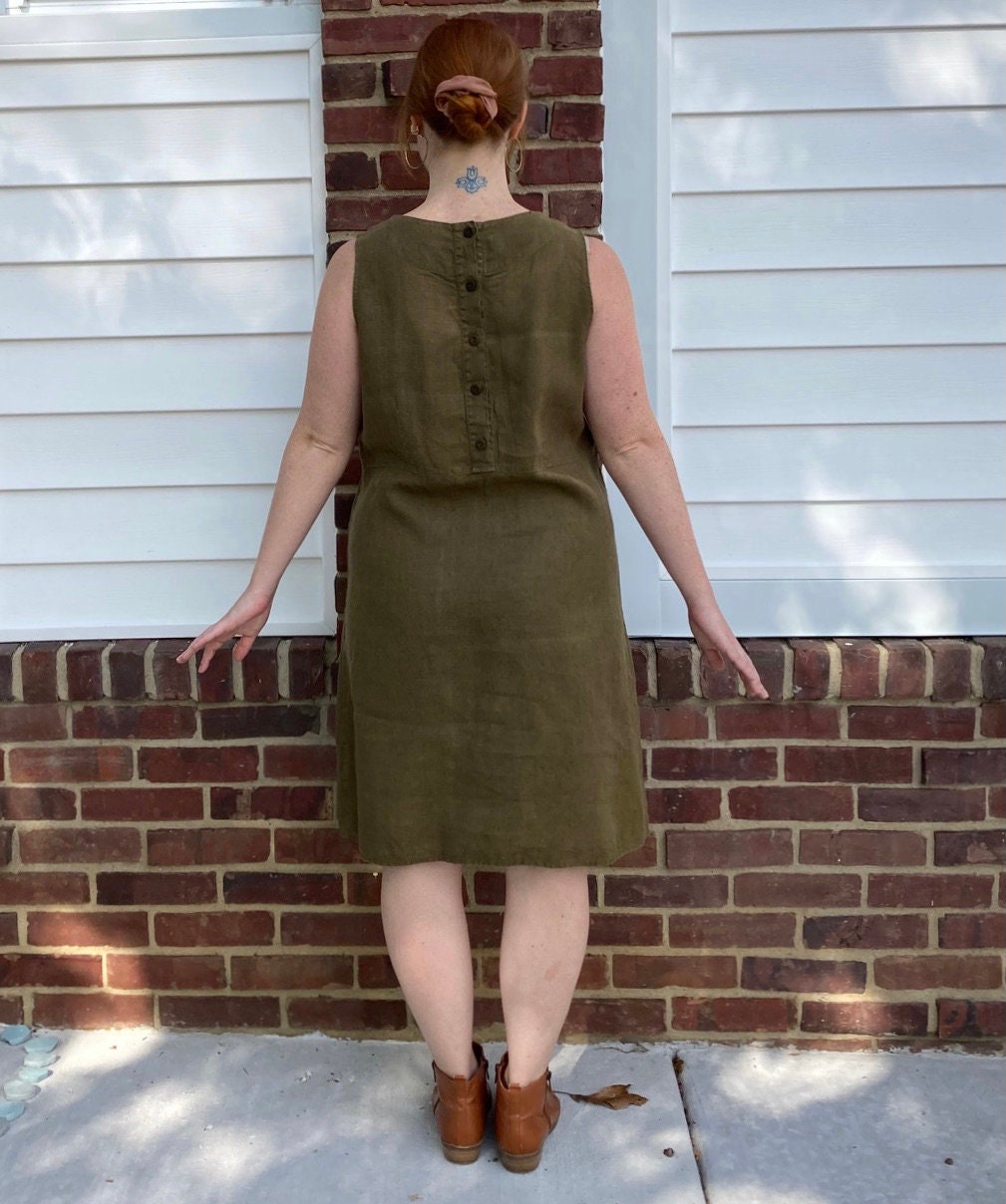 FLAX Dress . Linen Dress . Flax Linen 