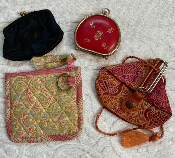 coin purses . coin purse . lot of 4 . 4 vintage c… - image 1