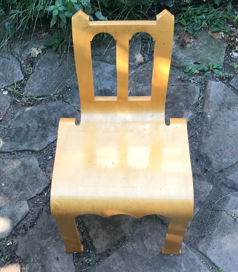 wood child chair midcentury modern chair French child chair child chair bend wood chair