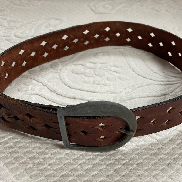 rugged leather belt . adjustable leather belt . rawhide leather belt