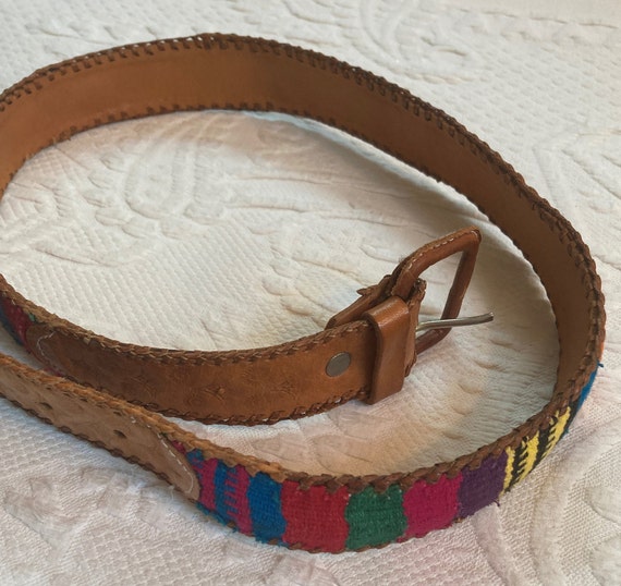 folk belt . leather folk belt . hippie belt . mex… - image 4