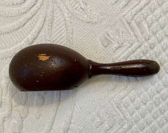 Wooden Darning Egg . darning egg with Handle . brown darning Egg . wood darning egg