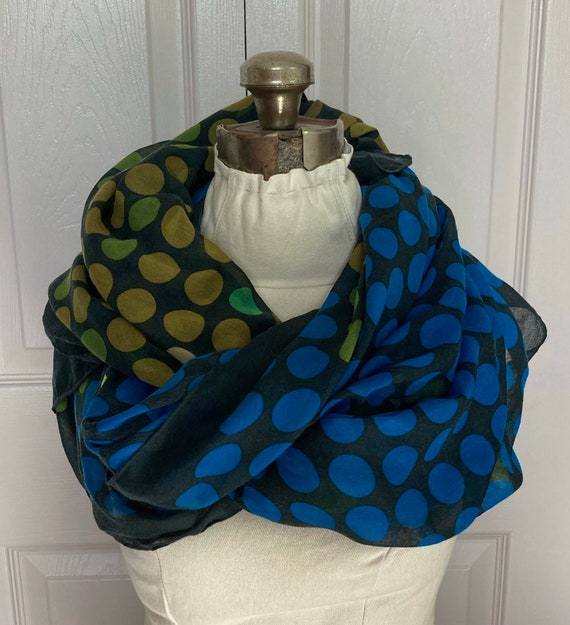 Echo shawl . large scarf . geographic shawl . ech… - image 1