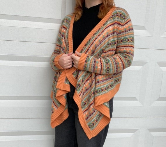 Fair Isle Cardigan . Sundance Fair Isle Cardigan . Draping - Etsy Israel