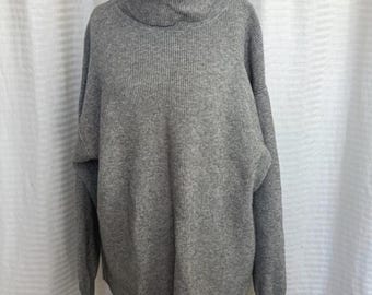 oversized Free people sweater . grey turtleneck sweater