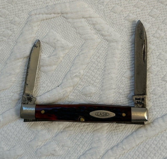 Pocket Knife . Vintage Case XX . 62042 (1964 - 1969) Brown Bone