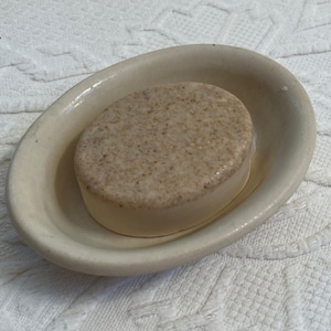 Ironstone soap dish . oval soap dish . small Ironstone soapdish . Hotel soapdish