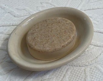 Ironstone soap dish . oval soap dish . small Ironstone soapdish . Hotel soapdish