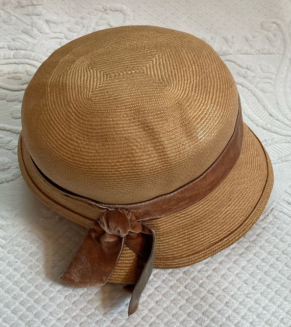 30s straw cloche . straw hat . 30s straw hat . st… - image 4