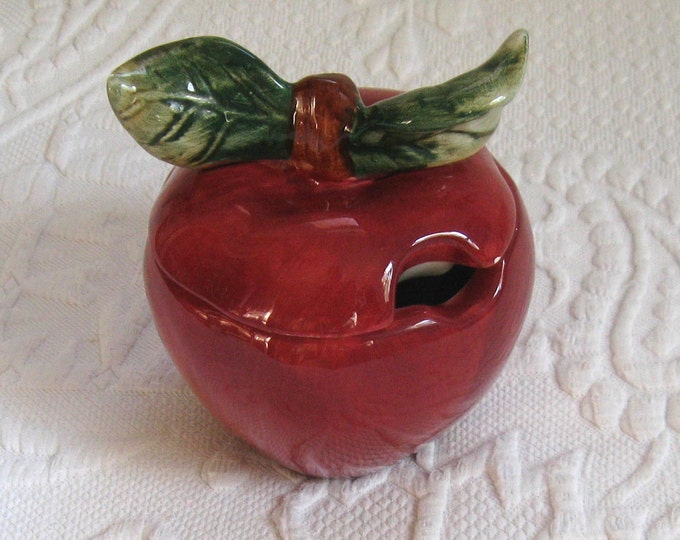 Vintage Apple Sugar Bowl by Sakura Etsy