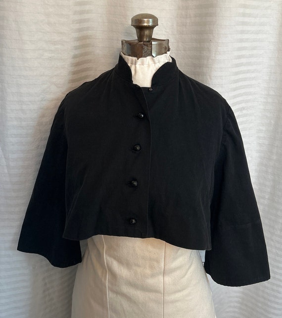 50s bolero jacket . black bolero jacket . chaiken 