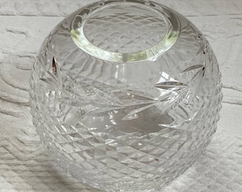 mid century cut crystal bowl vase . vase . clear crystal vase