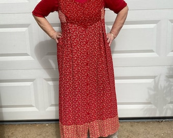 April Cornell . floral rayon dress . oversized 90s dress . prairie dress. April cornell Jersey dress size XL . floral jumper